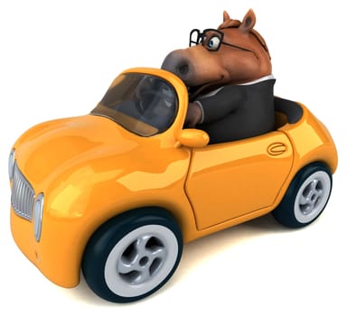 Fun horse - 3D Illustration