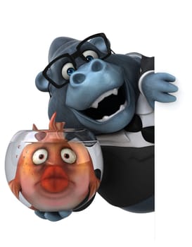 Fun gorilla - 3D Illustration