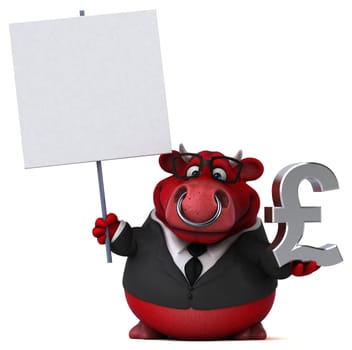 Fun bull - 3D Illustration