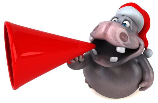 Fun hippo - 3D Illustration