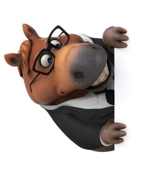 Fun horse - 3D Illustration