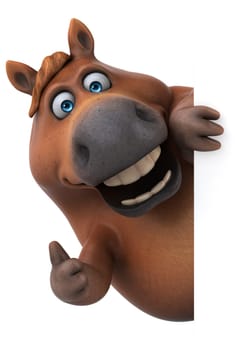 Fun horse - 3D Illustration