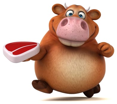 Fun cow - 3D Illustration