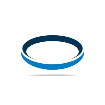 Blue Ring Orbit Logo Template vector design