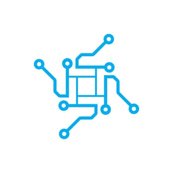 Circuit Logo Template vector illustration icon design