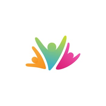 Community, network and social icon design template