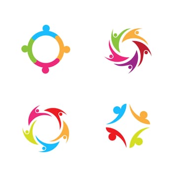 Community, network and social icon design template