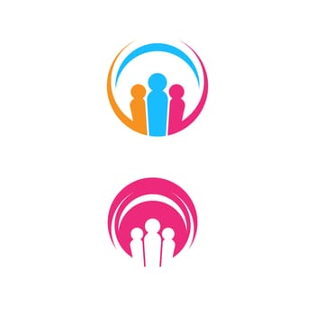 Community, network and social icon design template