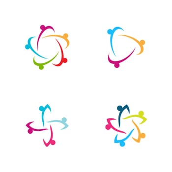 Community, network and social icon design template