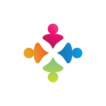 Community, network and social icon design template