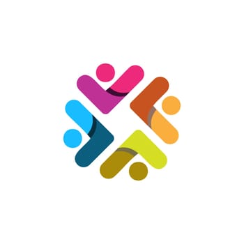 Community, network and social icon design template