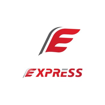 Letter E for express logo Vector icon design illustration Template