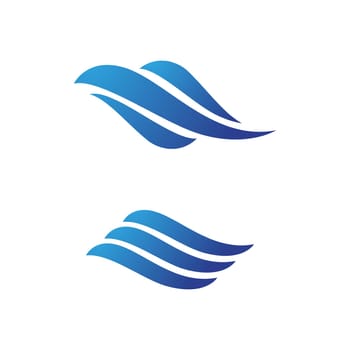 Water wave icon vector illustration design logo