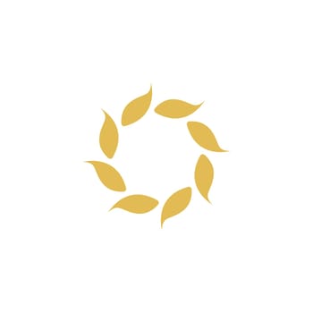 sun farm logo Vector icon design illustration Template