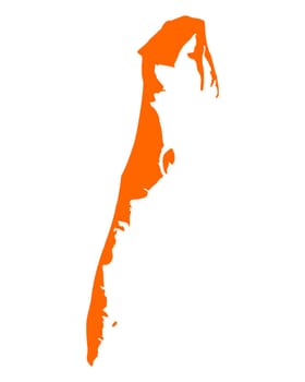 Map of Hiddensee