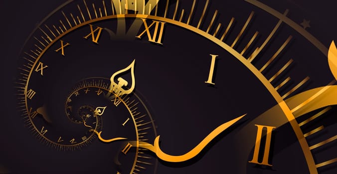 Droste effect background. Abstract design for concepts related to time, deadline and business.