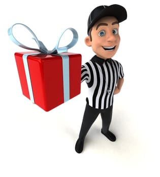 Fun 3D Illustration of an american Referee