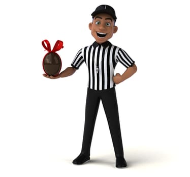 Fun 3D Illustration of an american Referee