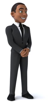 Fun 3D illustration of a cartoon character sommelier