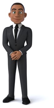 Fun 3D illustration of a cartoon character sommelier