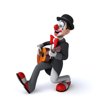 Fun 3D illustration of a fun clown