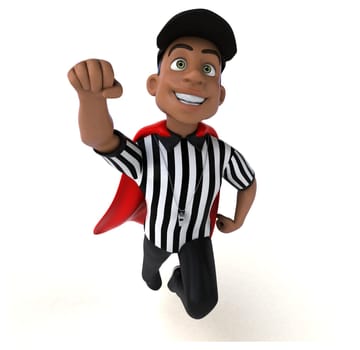 Fun 3D Illustration of an american Referee