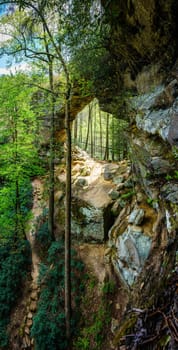 Scenic view of Grays Arch in Red River Gorge in Kentucky