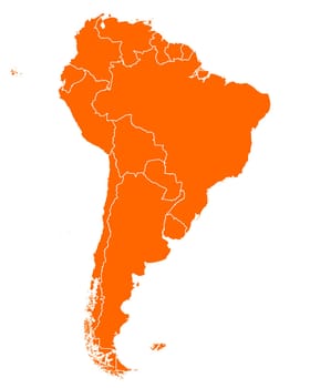 Map of South America