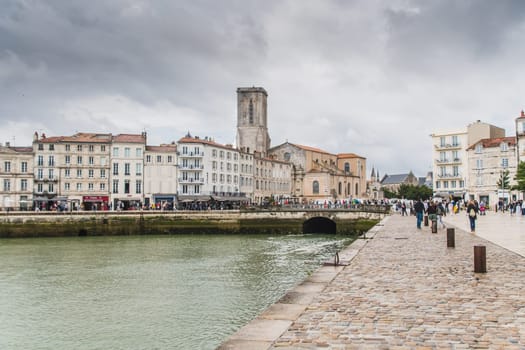 Old port of La Rochelle in Charente-Maritime in France