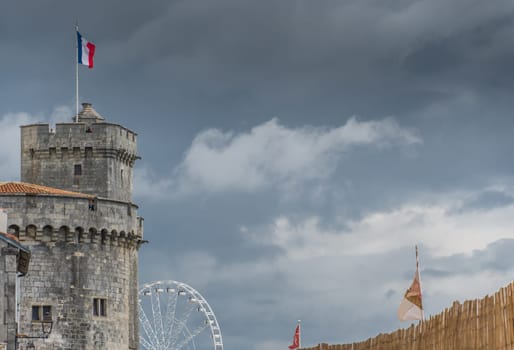 The Saint-Nicolas tower in La Rochelle in the Charente maritime region of France