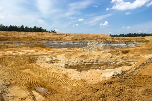 clay mining in Brueggen in Germany, North Rhine Westphalia, Germany