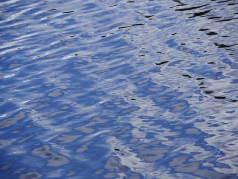 blue river water with highlights abstract background