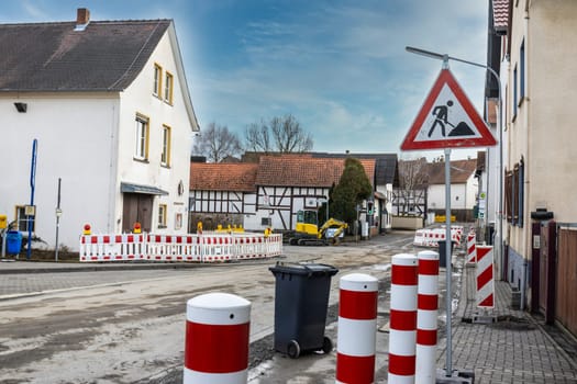 Construction side cause of optic fiber expansion in a small village in germany