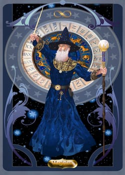 A magician is a sorcerer who casts supernatural spells and makes magic potions.