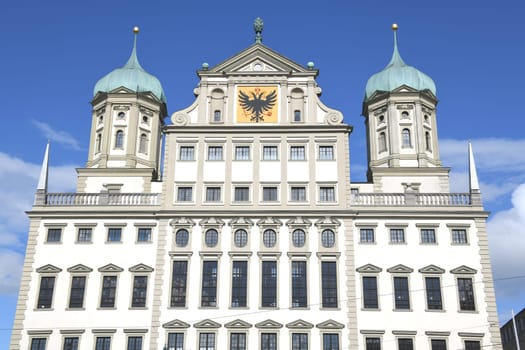The Augsburg town hall was built in the Renaissance style from 1615 to 1624. Today it is the landmark of the city of Augsburg in Bavaria.