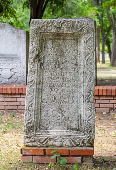 The old roman tombstones with reliefs from Nis, Serbia