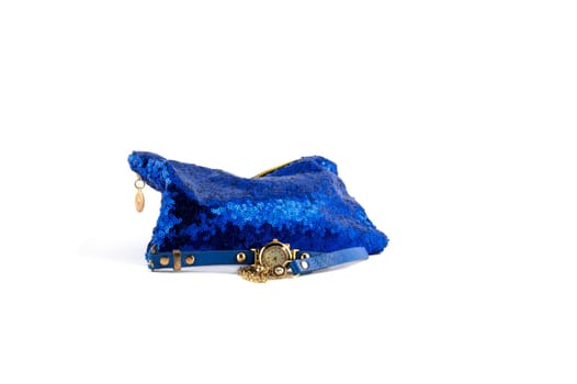 small blue ladies evening bag fashion design