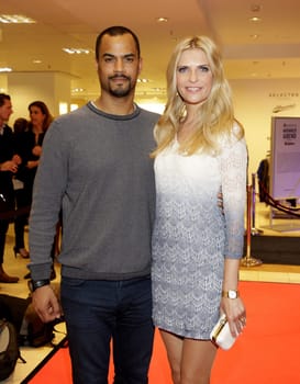 Tanja Builter,Patrice Bouédibéla , Anson's late-night shopping event invited to the first Maenner abend in Hamburg ,16.04.2015