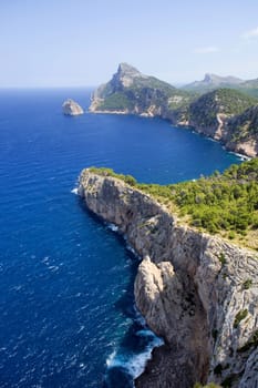 Cape formentor in the coast of mallorca, spain