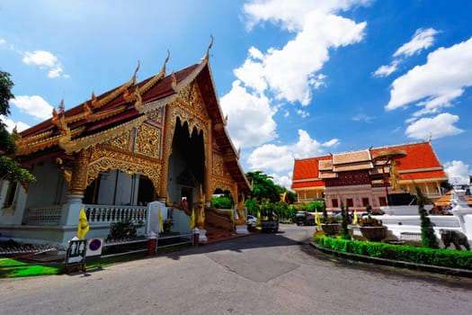 Old wooden church of Wat Lok Molee Chiang mai Thailand