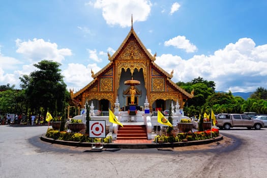 Old wooden church of Wat Lok Molee Chiang mai Thailand
