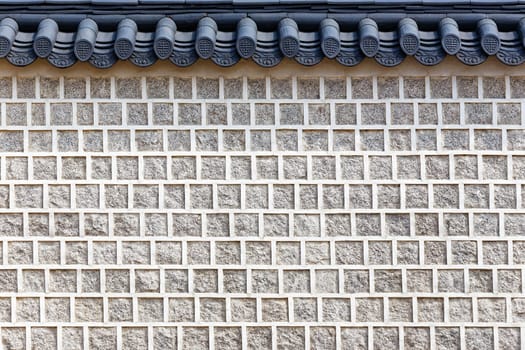 Chinese-style brick wall close up