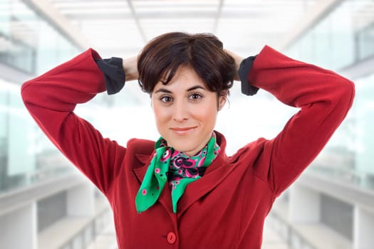 young business woman portrait at the office