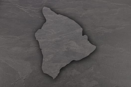 Map of Hawaii on dark slate