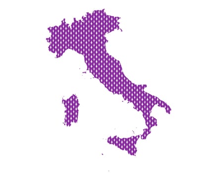Plain map of Italy