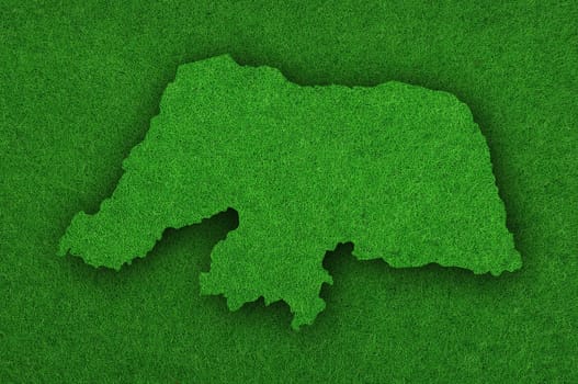 Map of Rio Grande do Norte on green felt