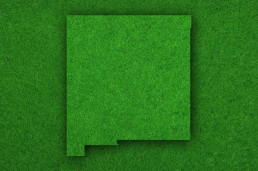 Map of New Mexico on green felt