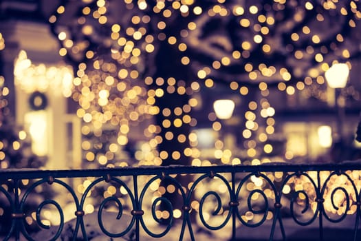 Blurry lights on the Christmas market, Austria