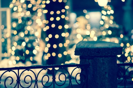 Blurry lights on the Christmas market, Austria