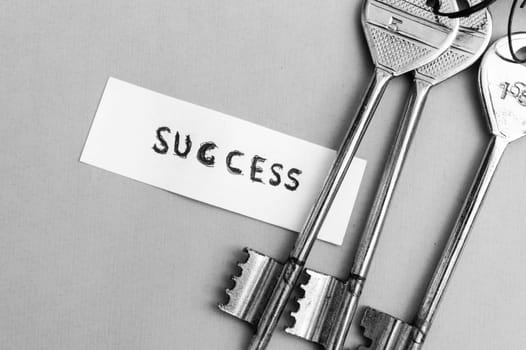 Key to success. Keys to Success in Business. A conceptual background image. Still Life